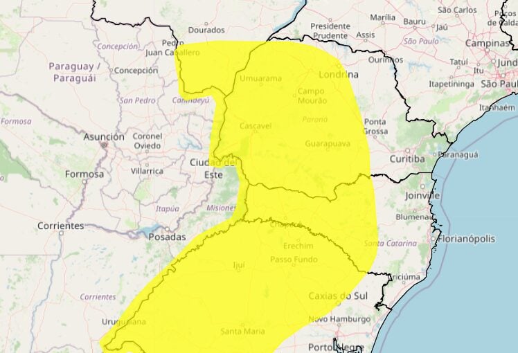 alerta amarelo parana
