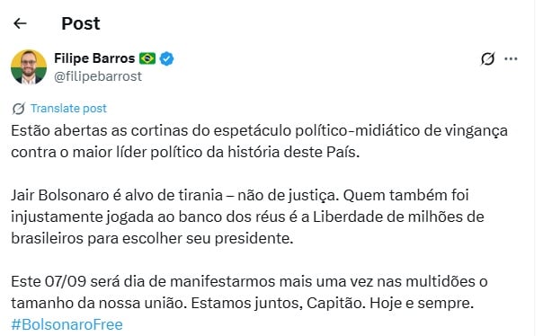 bolsonaristas julgamento STF filipe Barros
