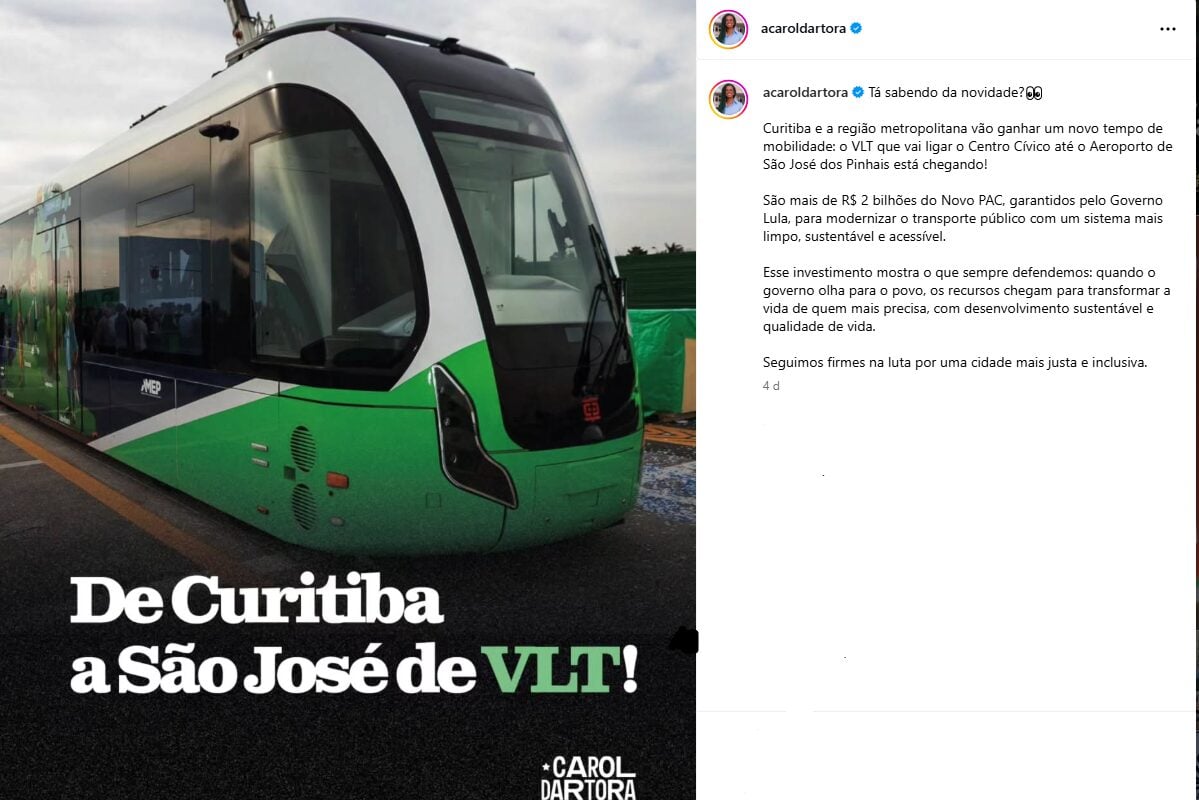 carol dartora bud no lugar do VLT
