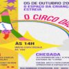 Cartaz do espetáculo infantil “O Circo das Emoções” em Curitiba, 5 de outubro de 2025, no Espaço da Criança.