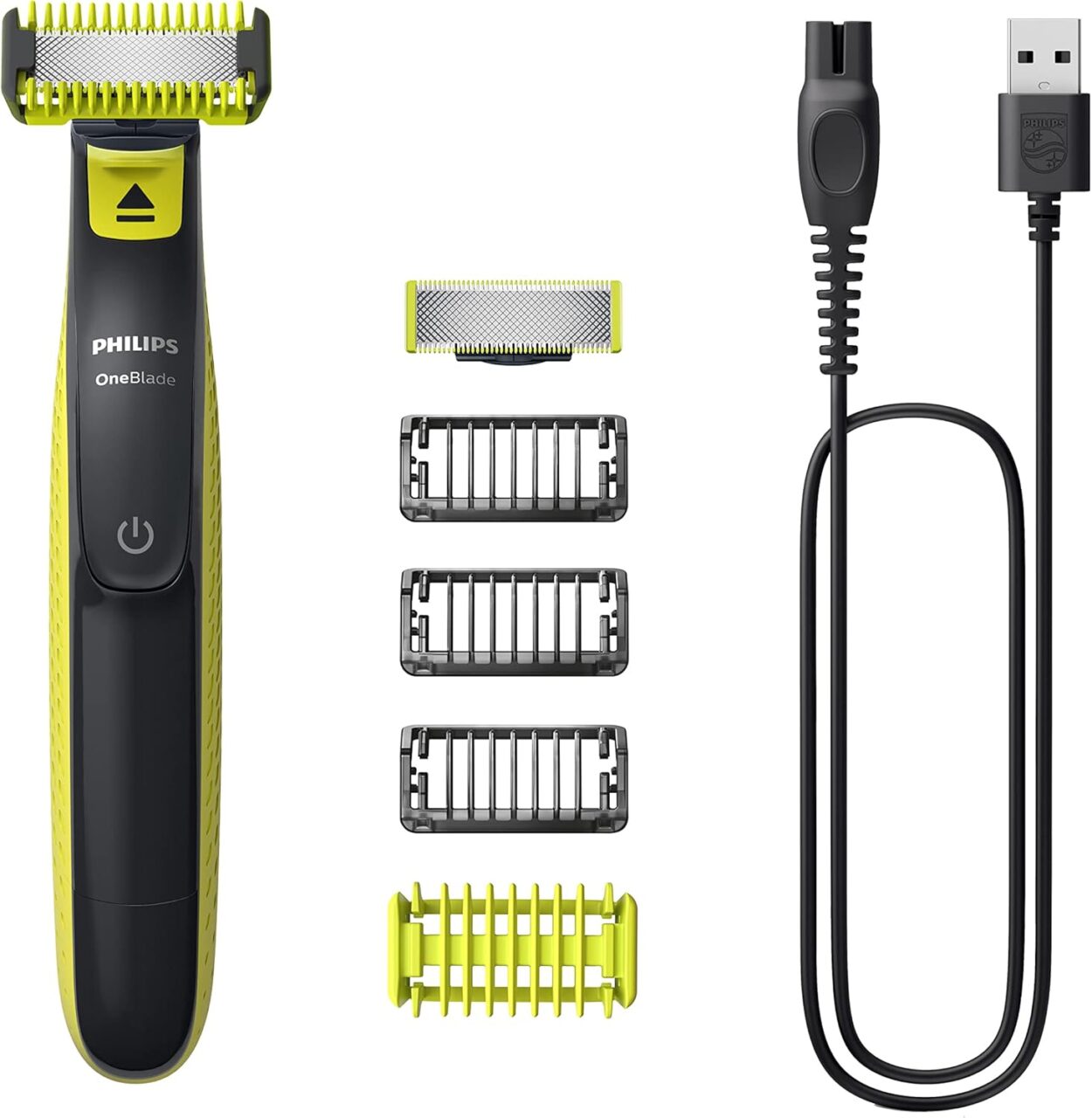 Aparador e Barbeador Elétrico de Pelos Philips OneBlade com 4 pentes 