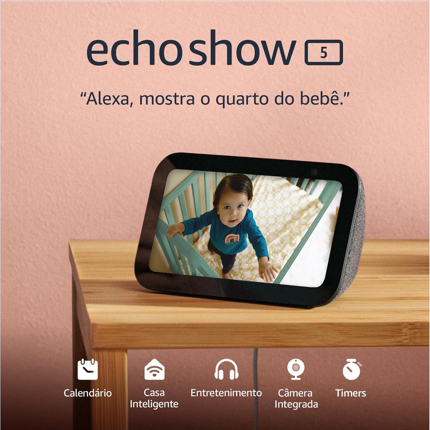Echo Show 5 (Geração mais recente) | Smart display com Alexa
