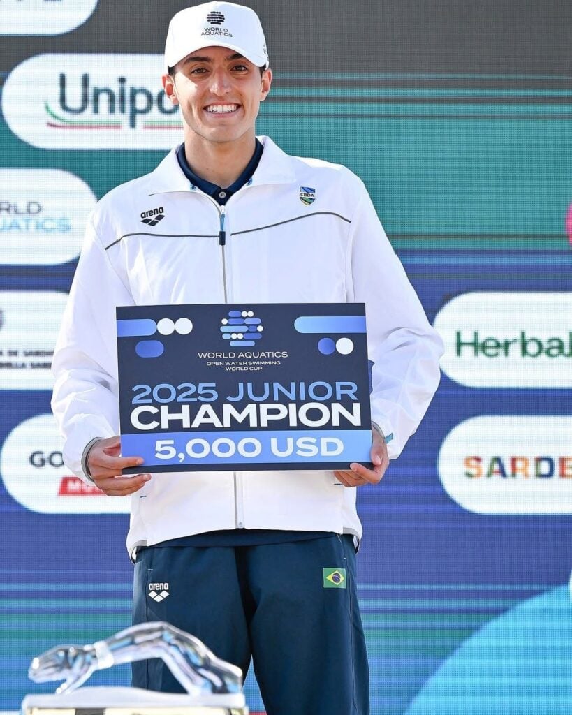 O nadador curitibano Leonardo Brandt Macedo: campeão mundial