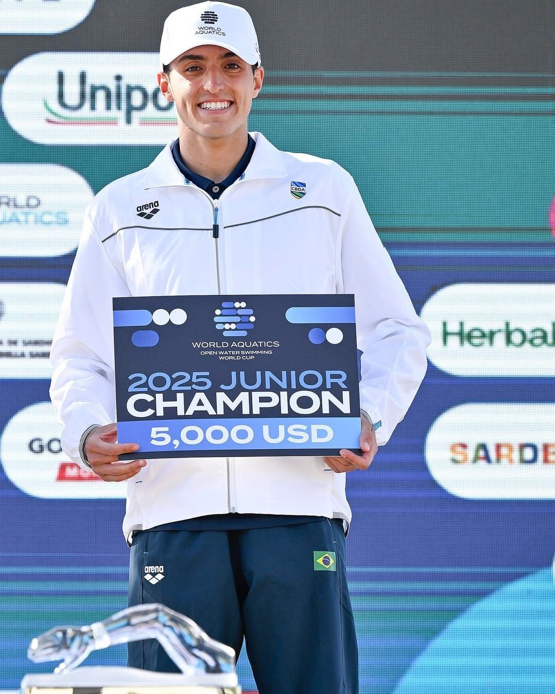 O nadador curitibano Leonardo Brandt Macedo: campeão mundial