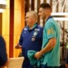 Bento ao lado do treinador da Seleção Brasileira, Carlo Ancelotti