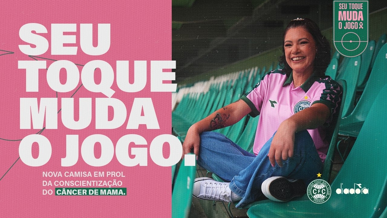 Coritiba lança camisa especial de apoio ao Outubro Rosa