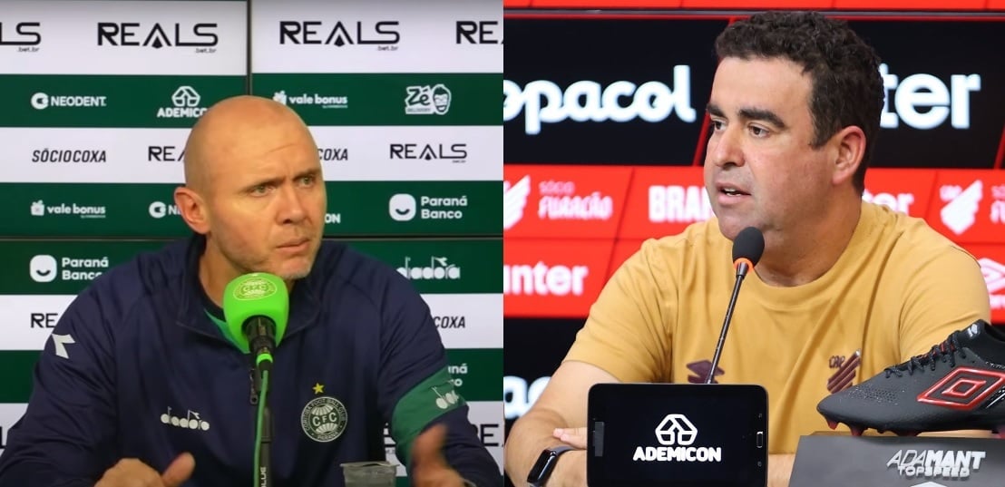 Mozart, do Coritiba, e Fábio Moreno, do Athletico: Atletiba