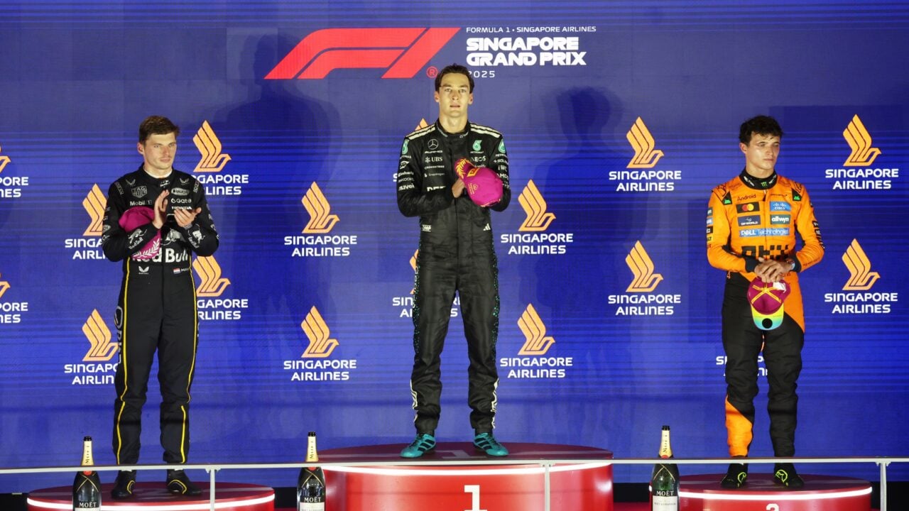 Pódio da Fórmula 1 no GP de Singapura