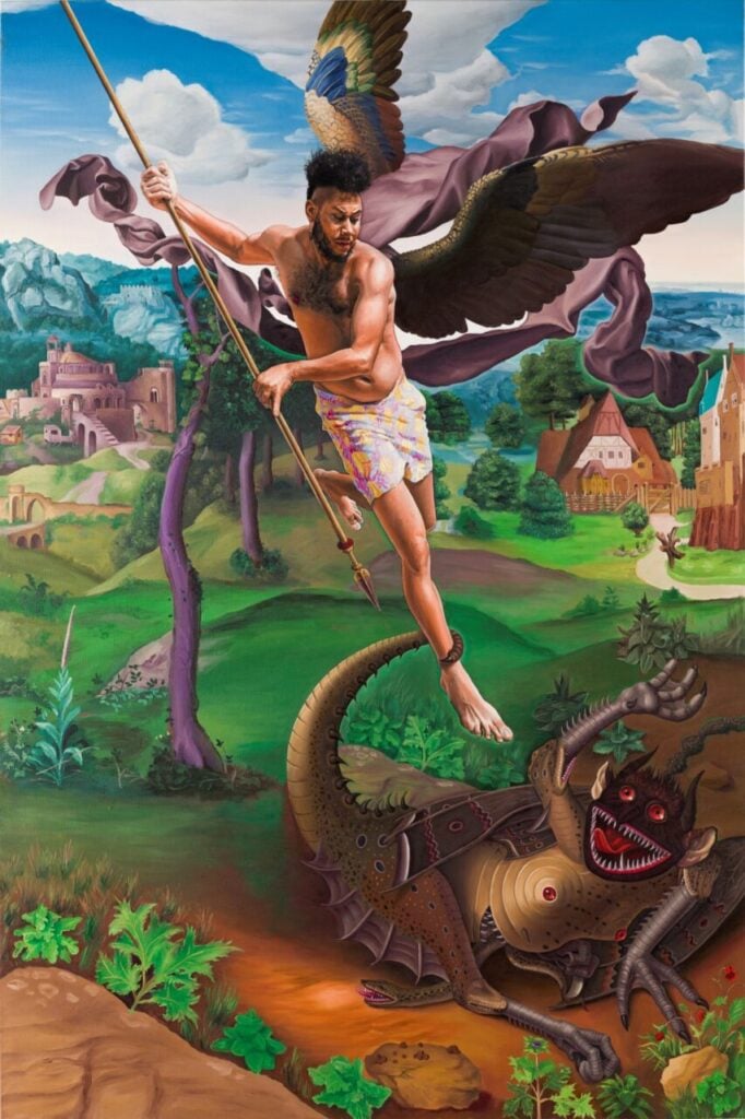 Felipe Scandelari, Nada Mais Importa, 2024, óleo sobre tela, 150x100cm