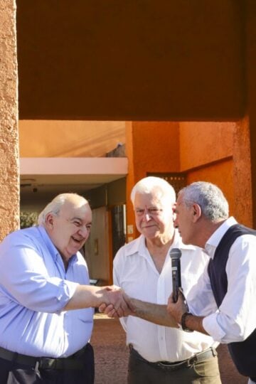 Rafael Greca (à esquerda) e Adoaldo Renato Lenzi (ao centro)