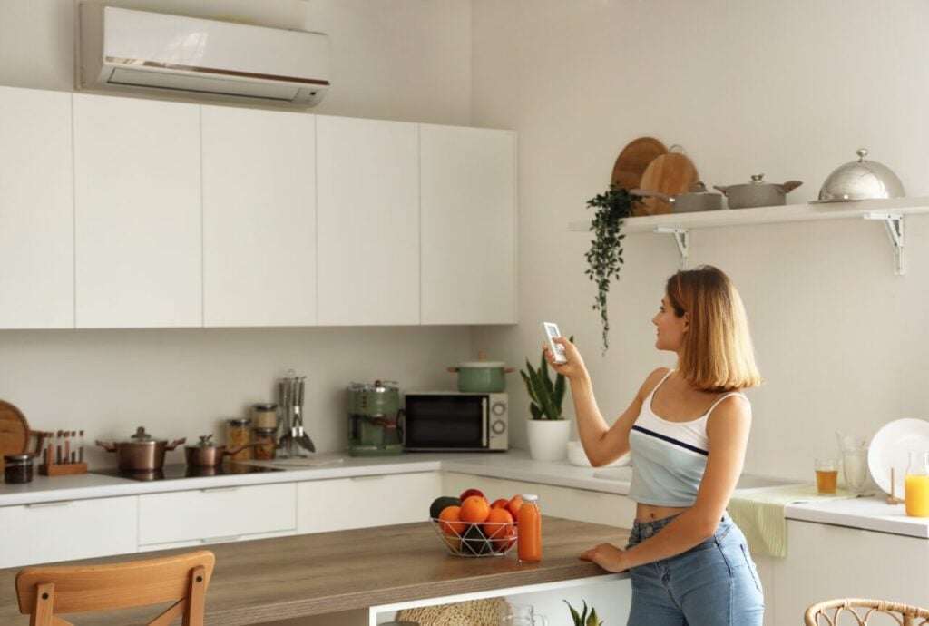 ar condicionado na cozinha