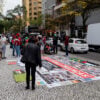 Ato em apoio às crianças palestinas em Curitiba.