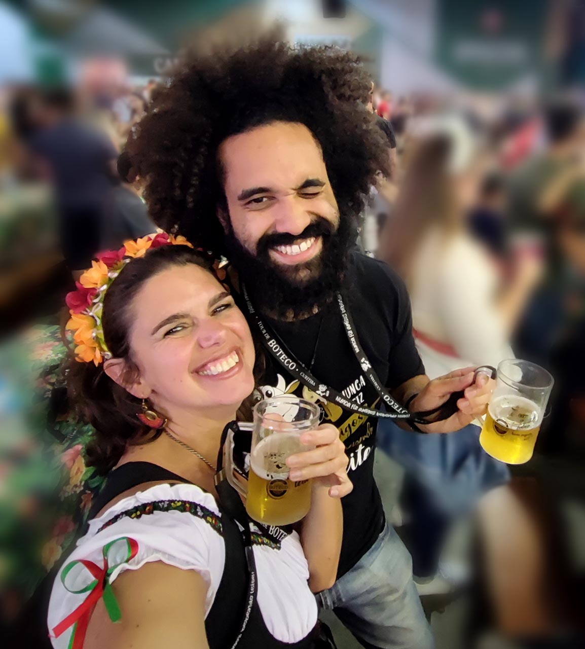 Carol e Guilherme, do Tour de Boteco (foto arquivo pessoal)