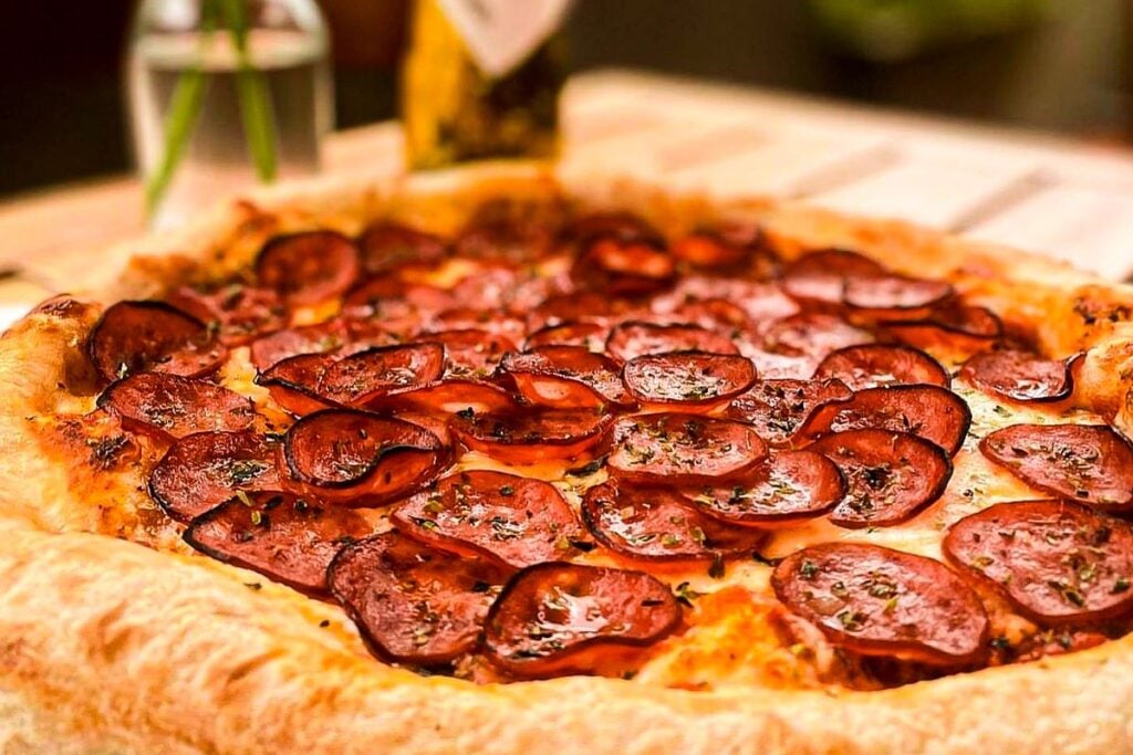 Pizza de calabresa (foto Ag. Vulgata/arquivo Pantucci)