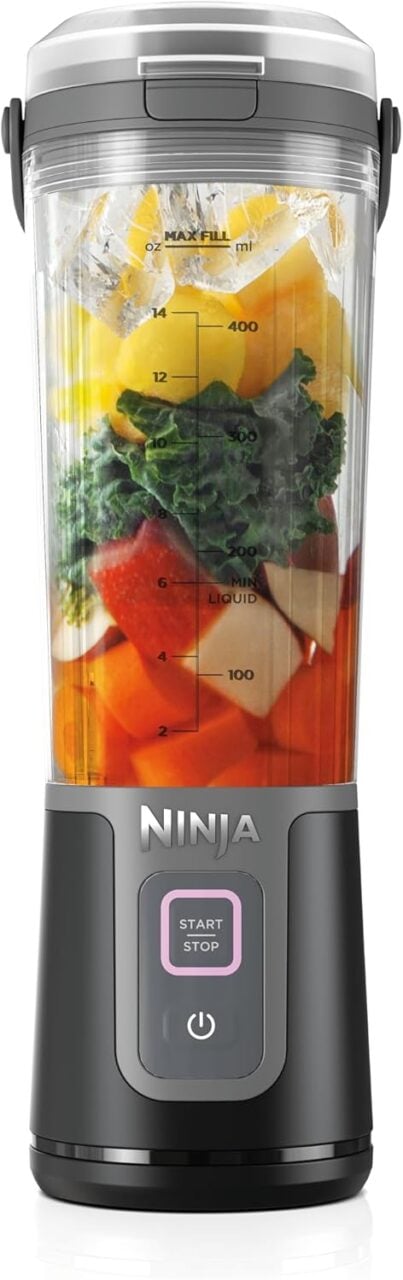 Ninja Blast Liquidificador Portátil Bivolt, Sem Fio, Recipiente de 470ml